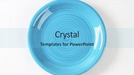  Presentation with white plate - Cool new presentation theme with empty blue plate on white backdrop and a light blue colored foreground