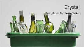  Presentation with container - Cool new theme with empty bottles in green container backdrop and a light gray colored foreground