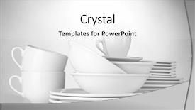  Presentation with gray - PPT layouts featuring empty bowls plates and cups background and a  colored foreground