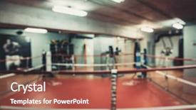  Presentation with boxing ring - Amazing slides having empty boxing area backdrop and a red colored foreground