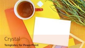 Presentation with bright yellow - PPT theme having empty-bright-red-and-yellow background and a  colored foreground
