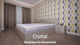  Presentation with brand - PPT layouts with empty brown bedroom with bare background and a  colored foreground