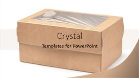  Presentation with box - Slide deck enhanced with empty-brown-paper-box background and a coral colored foreground