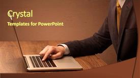  Presentation with modern elegant - Presentation design having empty brown wall background background and a  colored foreground