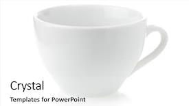  Presentation with porcelain - Beautiful theme featuring empty ceramic cup isolated backdrop and a white colored foreground