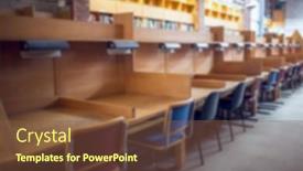  Presentation with chairs - Presentation enhanced with empty-chairs-arranged-by-wooden background and a tawny brown colored foreground