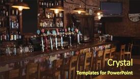  Presentation with chairs - Presentation design consisting of empty chairs arranged in pub background and a tawny brown colored foreground