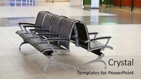  Presentation with chairs - Cool new presentation with empty chairs in waiting area backdrop and a light gray colored foreground