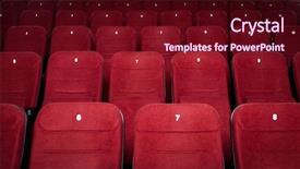  Presentation with cinema - Amazing slide deck having empty cinema hall with red backdrop and a wine colored foreground