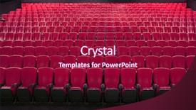  Presentation with cinema 16 - Presentation consisting of empty cinema with comfortable chairs background and a  colored foreground