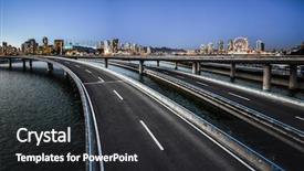  Presentation with vancouver city - Slide deck having empty city road go background and a dark gray colored foreground