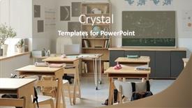  Presentation with modern physics - Presentation theme featuring empty-classroom-of-algebra background and a gray colored foreground