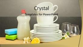  Presentation with dishwashing - Presentation theme consisting of maze strategy success solution determination direction concept background and a gray colored foreground