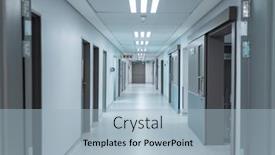  Presentation with clean - Slides having empty-clean-white-corridor background and a light blue colored foreground