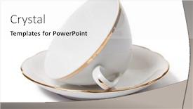  Presentation with coffe - Presentation theme enhanced with empty-coffe-cup background and a white colored foreground