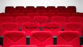  Presentation with cinema - PPT layouts having empty-comfortable-red-seats background and a crimson colored foreground