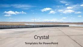  Presentation with concrete pavement - Slide set consisting of empty concrete floor and snow background and a light gray colored foreground