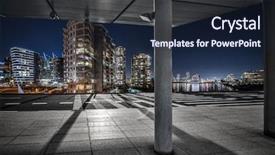  Presentation with concrete roads - Audience pleasing presentation design consisting of empty concrete square floor backdrop and a wine colored foreground