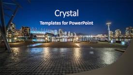  Presentation with concrete roads - Presentation design with empty concrete square floor background and a navy blue colored foreground