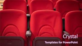  Presentation with theater - Slides having empty conference theater or cinema background and a tawny brown colored foreground