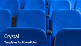  Presentation with movie theater hall of cinema - PPT layouts with empty conference theater or cinema background and a navy blue colored foreground