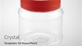  Presentation with container - Slide set featuring empty-cookies-container-on-top background and a white colored foreground