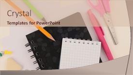  Presentation with home office - Presentation design having empty-copy-space-blank-paper background and a lemonade colored foreground