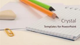  Presentation with home office - Slide deck enhanced with empty-copy-space-blank-paper background and a lemonade colored foreground