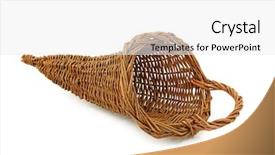  Presentation with empty - Amazing presentation theme having empty cornucopia isolated on white backdrop and a white colored foreground