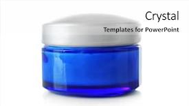  Presentation with cosmetic - Colorful theme enhanced with empty cosmetic jar on white backdrop and a  colored foreground