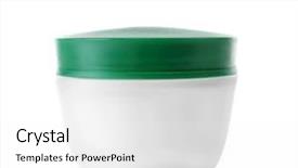  Presentation with cosmetics beauty cosmetic white - Beautiful slide set featuring empty cosmetic jar on white backdrop and a  colored foreground