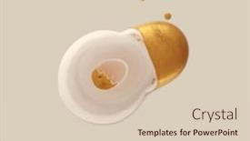  Presentation with gold glitter - Presentation theme having empty-cream-beige-and-gold background and a lemonade colored foreground