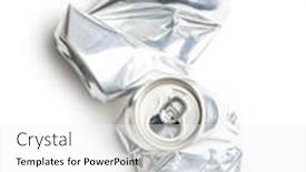  Presentation with empty - Presentation design consisting of empty-crumpled-can-isolated background and a white colored foreground