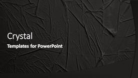  Presentation with black paper texture black - PPT theme having empty-crumpled-wet-black-paper background and a dark gray colored foreground