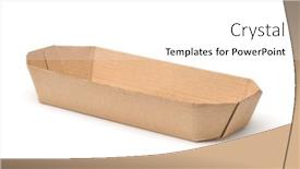  Presentation with fast food - PPT theme with empty-disposable-paper-fast-food background and a white colored foreground