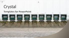  Presentation with distribution - Colorful slide set enhanced with empty distribution center with nine backdrop and a white colored foreground