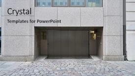  Presentation with smart building iot - PPT layouts having empty driveway to a garage background and a light gray colored foreground