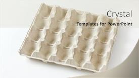  Presentation with carton fungi - Presentation theme enhanced with empty-egg-carton-with-twenty background and a soft green colored foreground