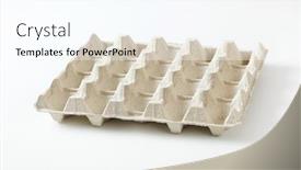  Presentation with egg - Amazing presentation having empty-egg-carton-with-twenty backdrop and a cool aqua colored foreground