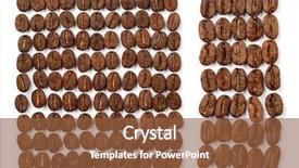  Presentation with coffee beans - Audience pleasing presentation design consisting of empty elaphant - geometric roasted coffee beans pattern backdrop and a tawny brown colored foreground
