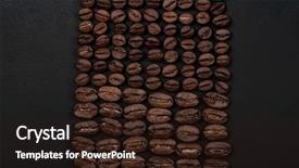  Presentation with sack of coffee beans - Amazing slide deck having empty elaphant - roasted coffee beans on black backdrop and a wine colored foreground