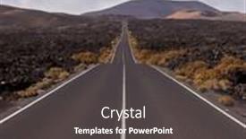  Presentation with highway - Presentation enhanced with empty-endless-highway-through and a dark gray colored foreground