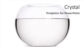  Presentation with fish aquarium - Amazing PPT theme having empty fish bowl - close up of glass aquarium backdrop and a  colored foreground