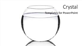  Presentation with bowl - PPT theme featuring empty fish bowl against white background and a white colored foreground