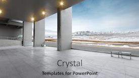  Presentation with snow mountain - Theme enhanced with empty-floor-and-white-snow background and a light gray colored foreground