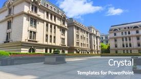  Presentation with empty old paper feather - PPT theme enhanced with empty floor near old style background and a gray colored foreground