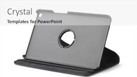  Presentation with stand - PPT layouts with empty-foldable-tablet-stand-holder background and a white colored foreground