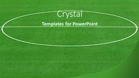  Presentation with football field - Colorful slide deck enhanced with empty-football-grass-green-field backdrop and a forest green colored foreground