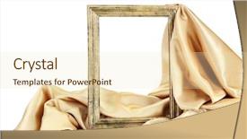  Presentation with silk - Audience pleasing presentation theme consisting of empty frame with silk isolated backdrop and a lemonade colored foreground