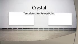  Presentation with empty - Slide deck having empty frames in a room background and a white colored foreground